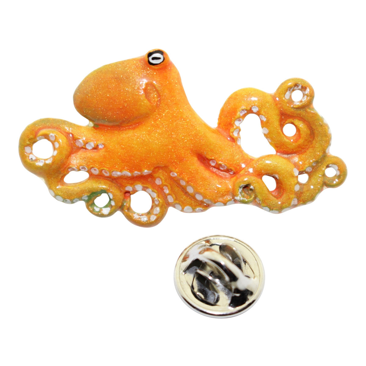 Octopus Pin ~ Hand Painted ~ Lapel Pin ~ Hand Painted Lapel Pin ~ Sarah's Treats & Treasures